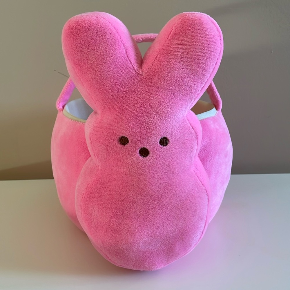 Peeps Pink Plush Basket